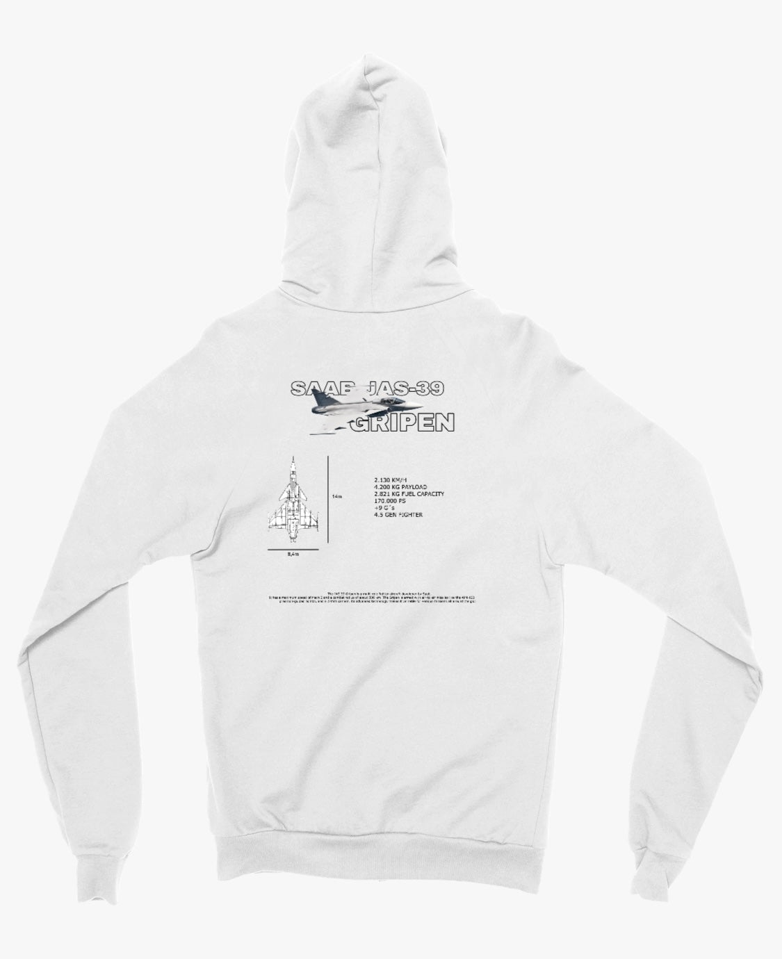 Saab Gripen Classic Unisex Zip-Hoodie